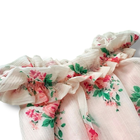 Janie & Jack | Floral Tiered Chiffon Dress (8) 💐 - Picture 4 of 10